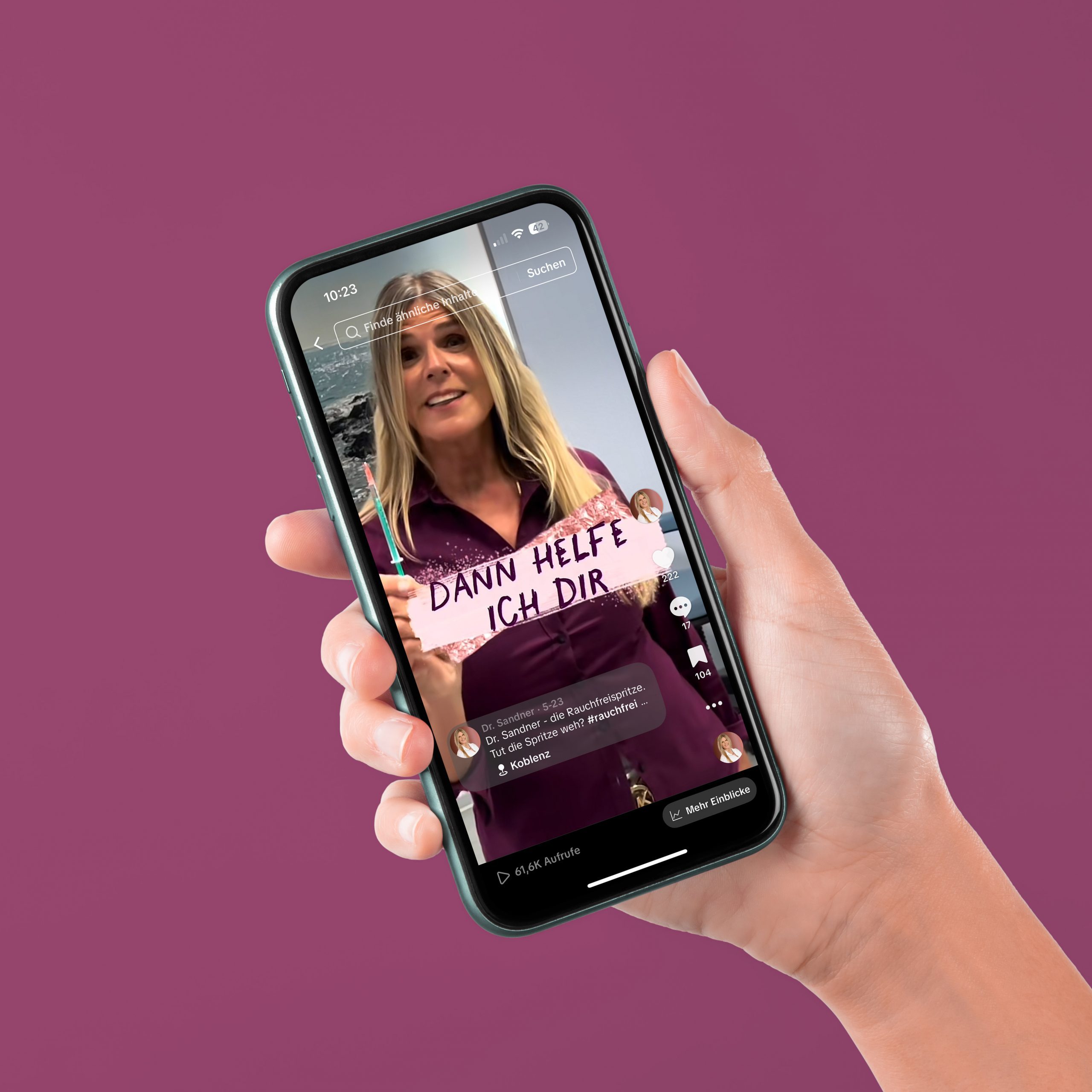 Dr. Sandner TikTok Content Screen
