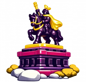 KI-Illustration Reiterdenkmal Koblenz