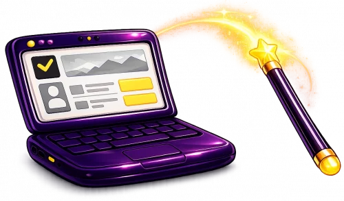 KI-Webseite Zauberstab